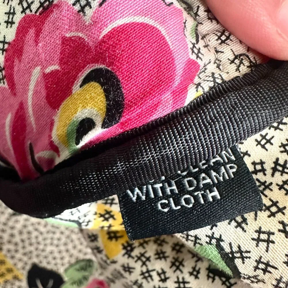 Vera Bradley Quilted Microfiber Baby Bag Black Medium Diaper Weekend Zip Top